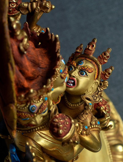 Chemchok Heruka- 12 inch 24k Full-gold antique