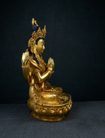 Four armed Avalokiteshvara- 12 inch Full-gold antique (4)