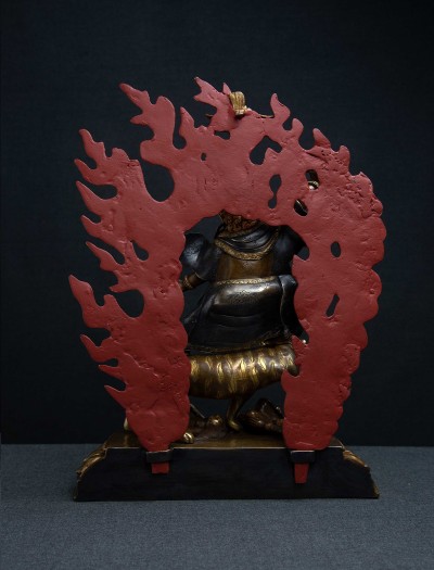 Dorje Drolo- 12 inch 24K Part-gold two-toned antique finishing