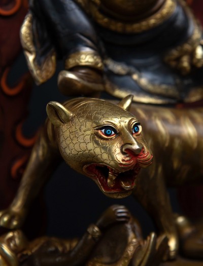 Dorje Drolo- 12 inch 24K Part-gold two-toned antique finishing