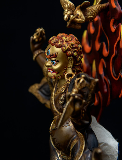 Dorje Drolo- 12 inch 24K Part-gold two-toned antique finishing (1.1)