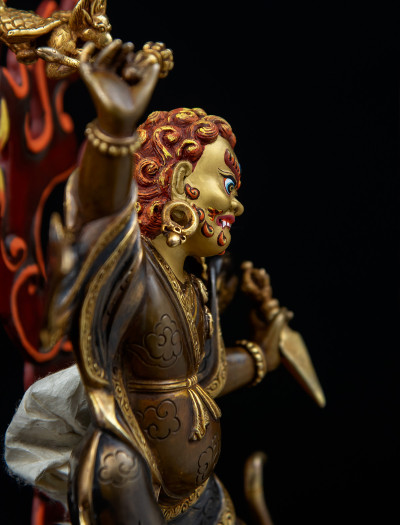 Dorje Drolo- 12 inch 24K Part-gold two-toned antique finishing (1.1)