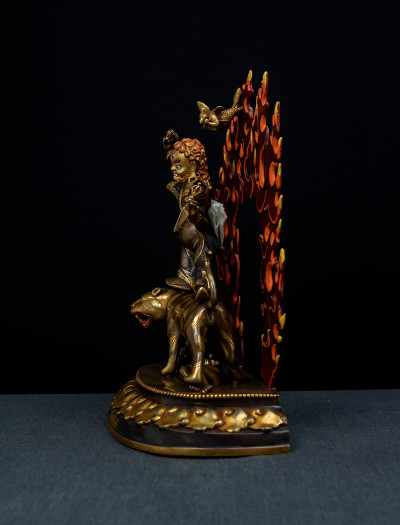 Dorje Drolo- 12 inch 24K Part-gold two-toned antique finishing (1.1)