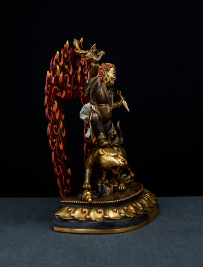 Dorje Drolo- 12 inch 24K Part-gold two-toned antique finishing (1.1)
