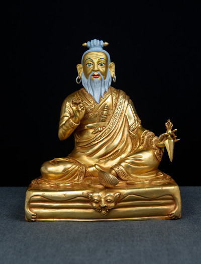 Dudjom Lingpa- 8 inch 24k Full-gold antique
