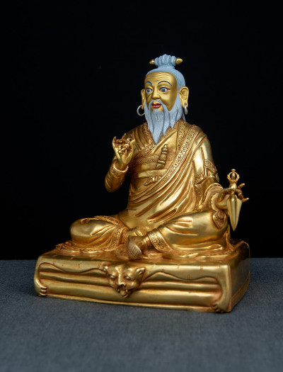 Dudjom Lingpa- 8 inch 24k Full-gold antique