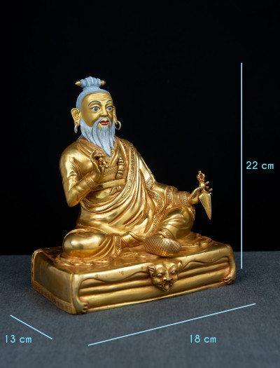 Dudjom Lingpa- 8 inch 24k Full-gold antique