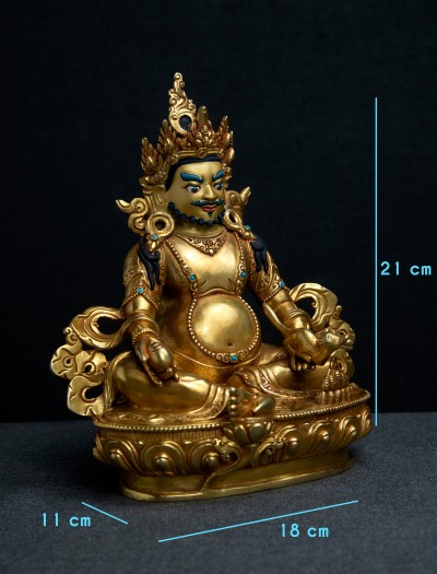 Dzambala- 8 inch 24k Full-gold antique (1.1)