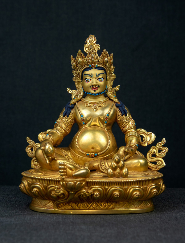 Dzambala- 8 inch 24k Full-gold antique (1.2)