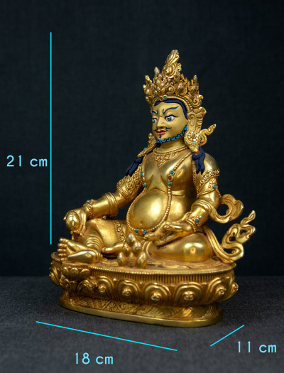 Dzambala- 8 inch 24k Full-gold antique (1.2)