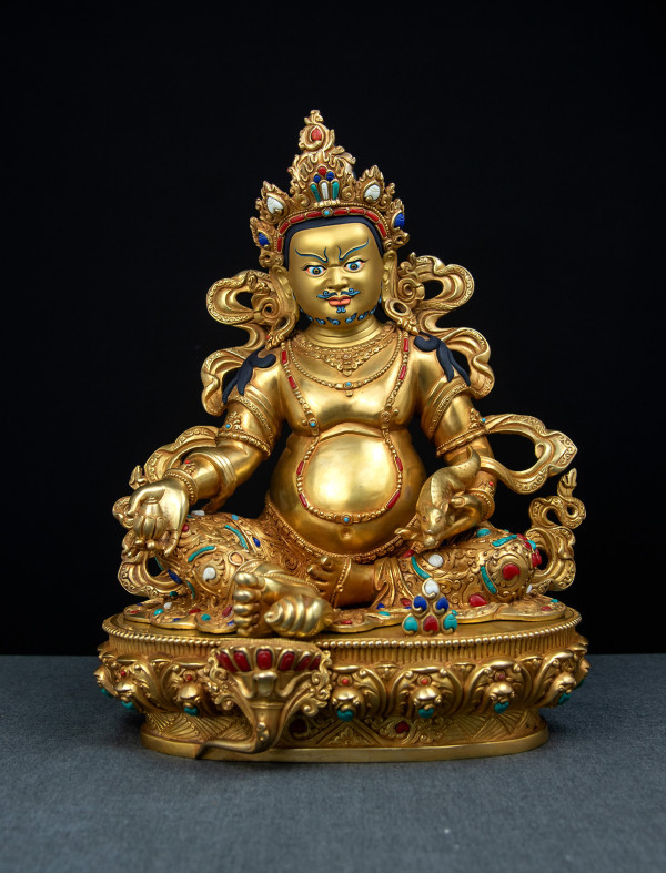 Dzambala- 12 inch 24k Full-gold antique