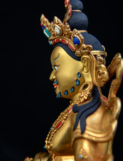 Dzambala- 12 inch 24k Full-gold antique