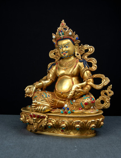 Dzambala- 12 inch 24k Full-gold antique