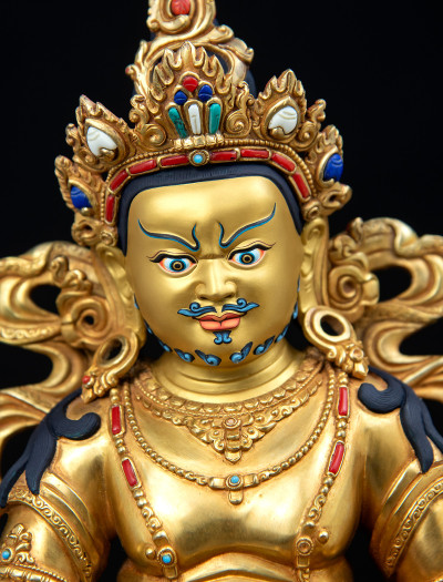 Dzambala- 12 inch 24k Full-gold antique