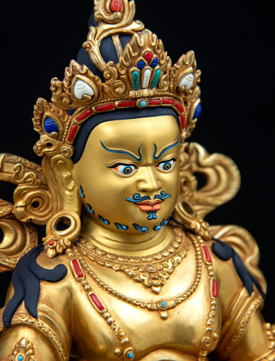 Dzambala- 12 inch 24k Full-gold antique