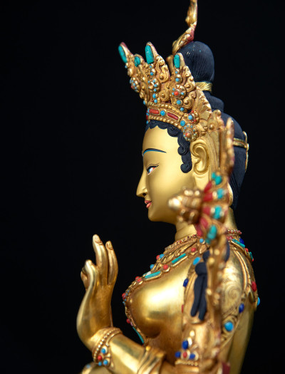 Green Tara- 13 inch Full-gold antique