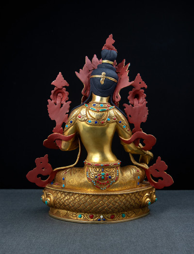 Green Tara- 13 inch Full-gold antique