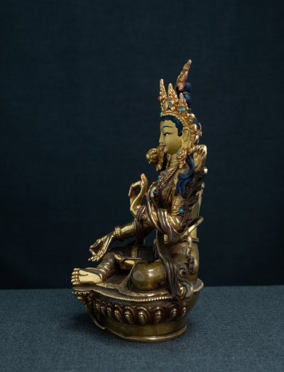 Green Tara- 8 inch 24k Part-gold 