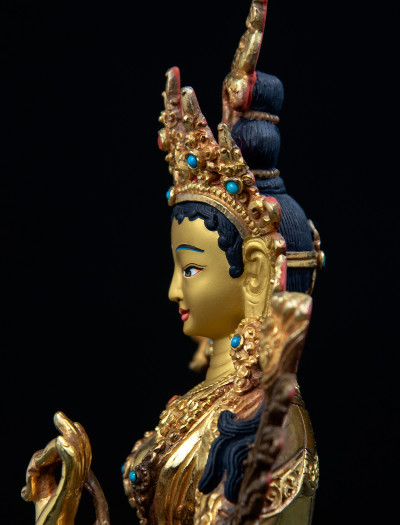 Green Tara- 8 inch 24k Part-gold 