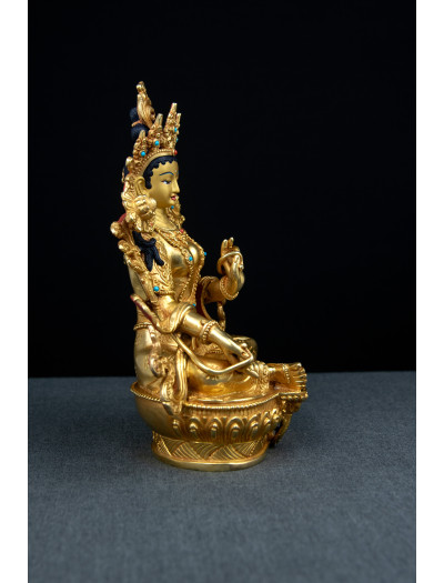 Green Tara- 8 inch 24k Full-Gold antique 1.1