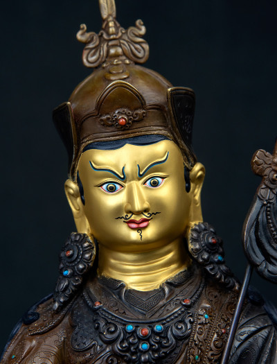Padmasambhava- 12 inch Copper two-toned antique (2.1)