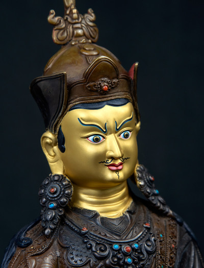 Padmasambhava- 12 inch Copper two-toned antique (2.1)