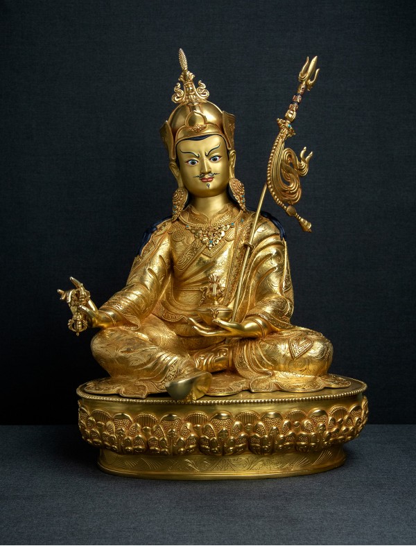 Padmasambhava- 18 inch 24k Full-gold antique