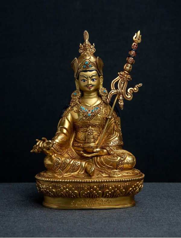 Padmasambhava - 8 inch 24k Full-gold antique (1.1)