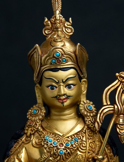Padmasambhava - 8 inch 24k Full-gold antique (1.1)