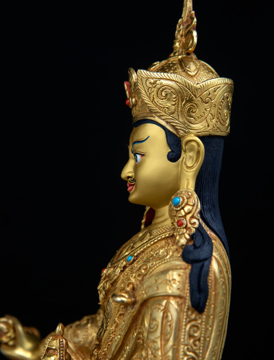 Padmasambhava - 10 inch 24k Full-gold antique (1.2)