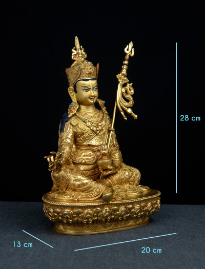 Padmasambhava - 10 inch 24k Full-gold antique (1.2)