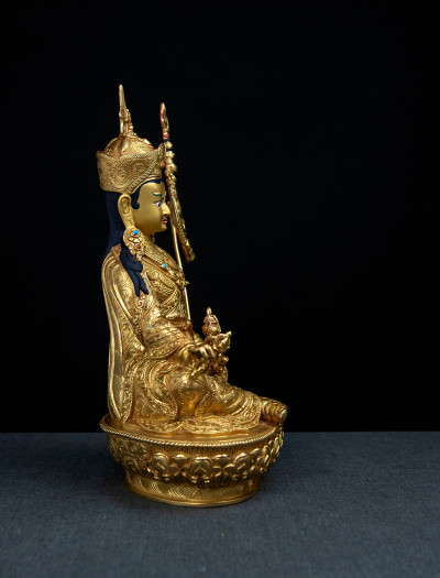 Padmasambhava - 10 inch 24k Full-gold antique (1.2)