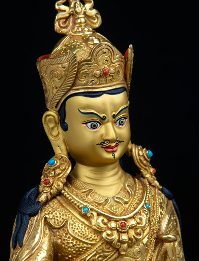 Padmasambhava - 10 inch 24k Full-gold antique (1.2)