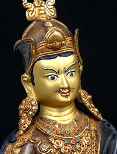 Padmasambhava- 12 inch 24k Part-gold Two-toned antique (2.2)