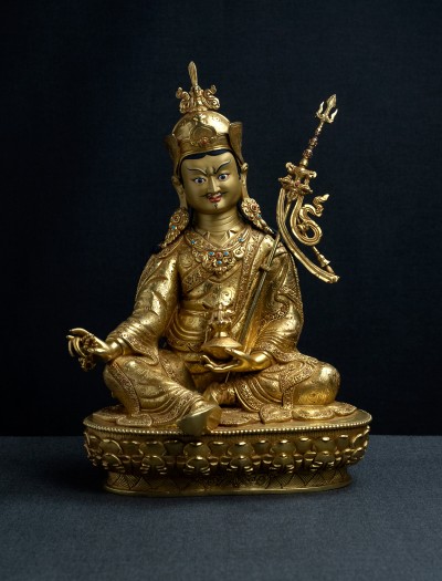 Padmasambhava- 12 inch Full-gold antique
