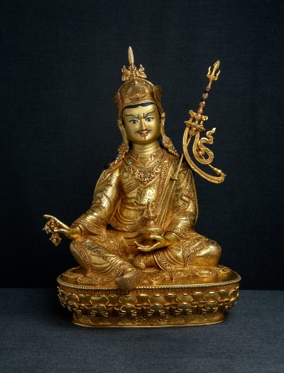 Padmasambhava- 12 inch 24k Full-gold antique
