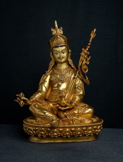 Padmasambhava- 12 inch 24k Full-gold antique (2.1)
