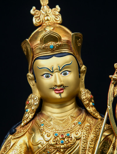 Padmasambhava- 12 inch 24k Full-gold antique (2.3)