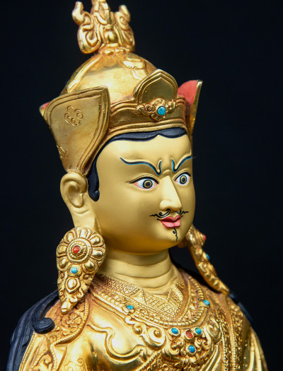 Padmasambhava- 12 inch 24k Full-gold antique (2.3)