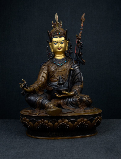 Padmasambhava- 12 inch Copper two-toned antique (3.1)