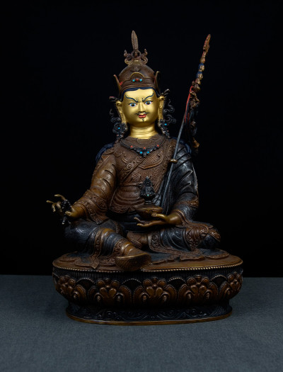 Padmasambhava- 12 inch Copper two-toned antique (3.2)
