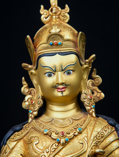 Padmasambhava- 12 inch 24k Full-gold antique (3.3)