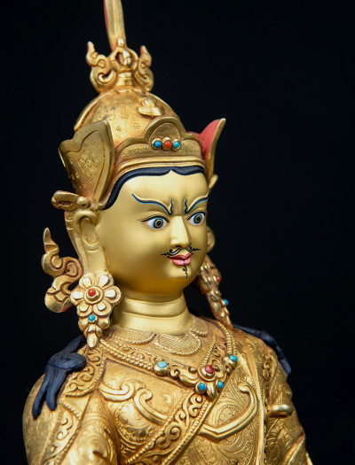 Padmasambhava- 12 inch 24k Full-gold antique (3.3)