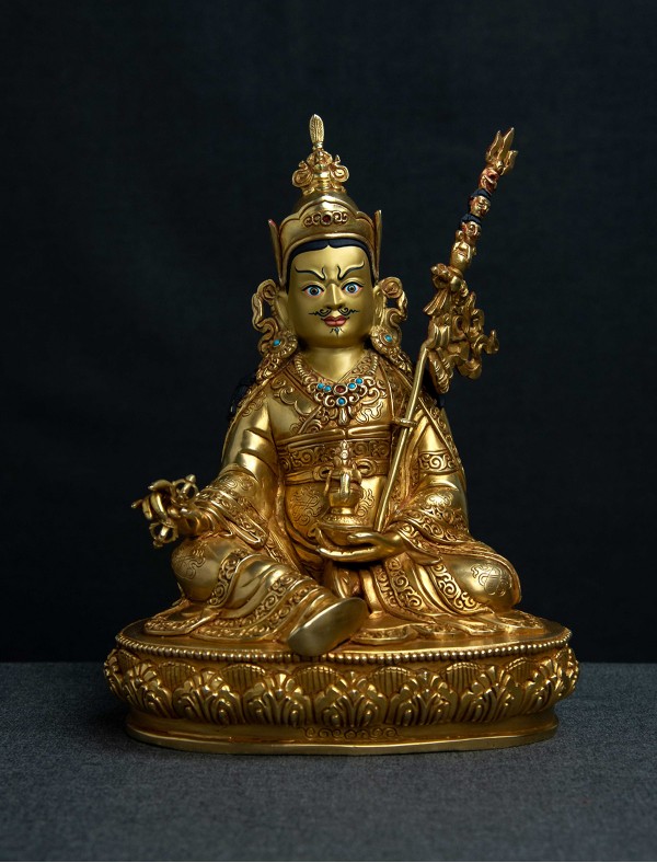 Padmasambhava- 8 inches 24k Full-Gold antique (5)