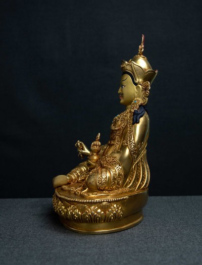 Padmasambhava- 8 inches 24k Full-Gold antique (5)