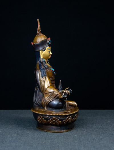 Padmasambhava - 8 inch Copper two-toned oxidized