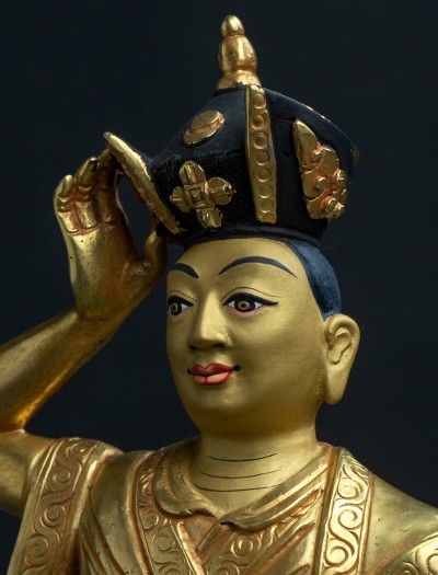 16th Gyalwa Karmapa- 7 inch 24K Full-gold antique