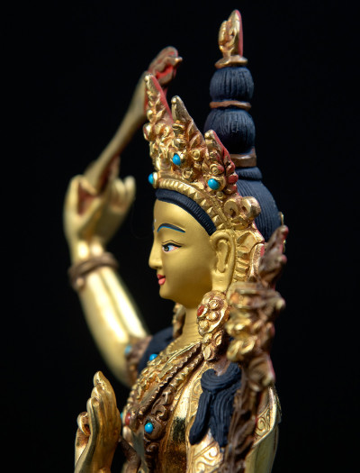 Manjushri- 8 inch 24k Part-gold 