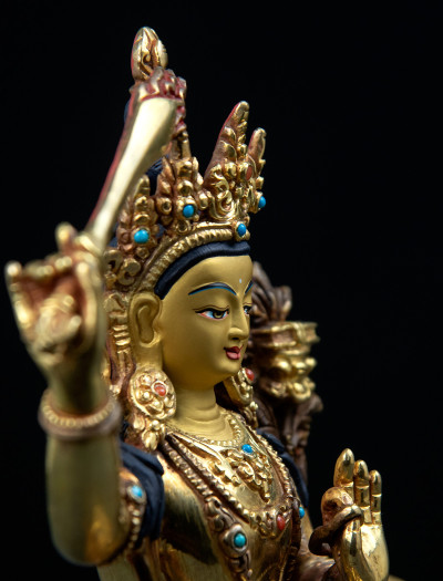 Manjushri- 8 inch 24k Part-gold 