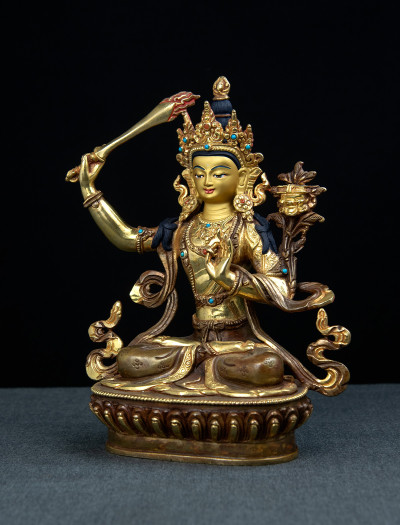 Manjushri- 8 inch 24k Part-gold 